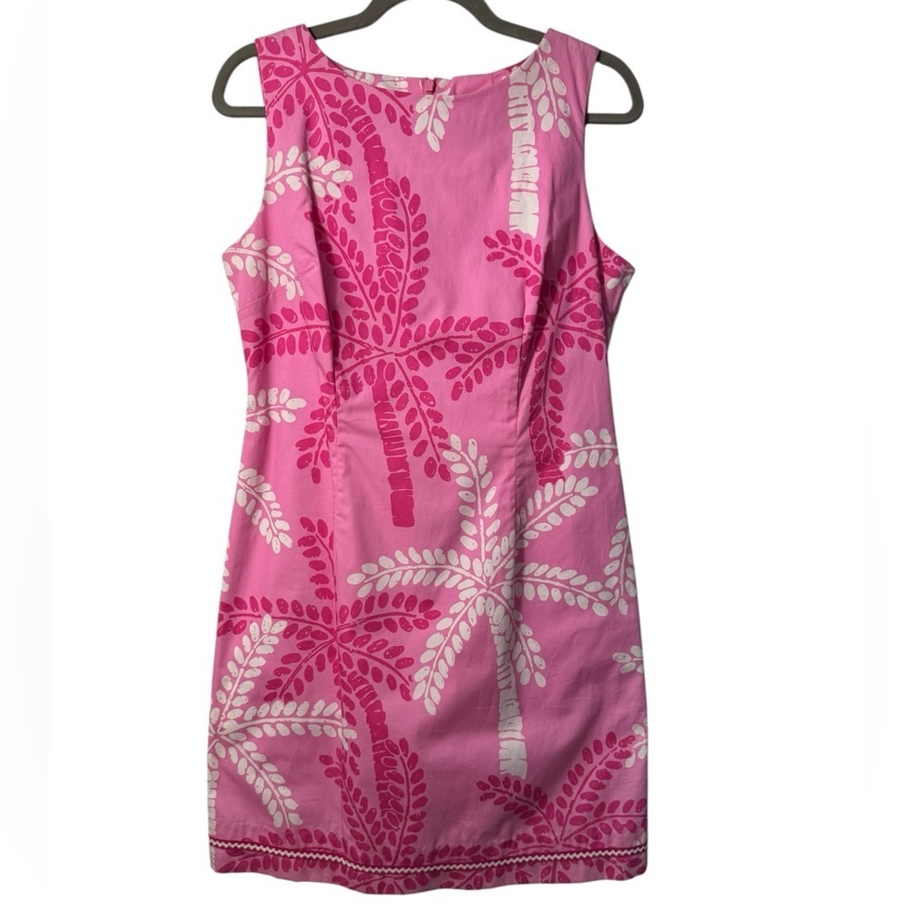 Lilly Pulitzer Pink Palm Tree Vintage Shift Dress
